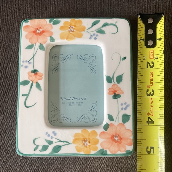 Vintage Floral "Picture This" Ceramic Photo Frame - New - Picture 4 of 4